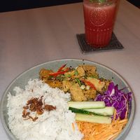 Tofu tempeh bowl at Copper Bonnet in 
