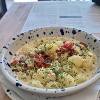 Gnocchi con rosmarino e tofu at Vege Italia in Krakow