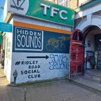 Entrance at Ridley Road Social Club in East London