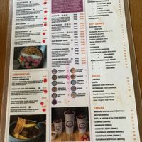 Menu  at Joy Flavors in Brasilia