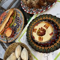 Humous, falafel, chicken sandwich, pitta  at Yovego  in Doha