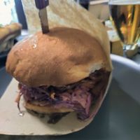 Pulled shroom burger at Crusty Kuhna in Ljubljana