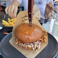 Pulled shroom burger  at Crusty Kuhna in Ljubljana