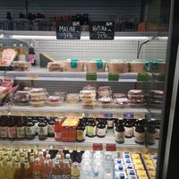 Section with refridgerated vegan pastries at bio&bio in Rijeka