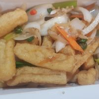 Salt and chilli chips at Veggie Garden  in Harrogate