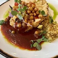 Cauliflower Steak is an amazing fusion of flavours!  at Seaport Social in Halifax