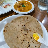 Malai kofta without onion, garlic served with roti ( the onion they serve as side dish not in Malai kofta) at Namaste Haifa in Ormond