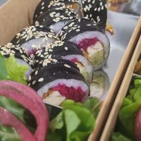 Teriyaki rolls. Were ok, but lacked a bit of flavour (especially compared to the delicious hot rolls) and the tofu "bacon" was not even remotely bacon-y. at SushiYo  in Astana