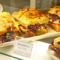 Foccacia au Tofu at Les Belles Âmes Pâtisserie in Lyon