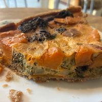 Une part de quiche au brocolis et au patate douce. at Les Belles Âmes Pâtisserie in Lyon