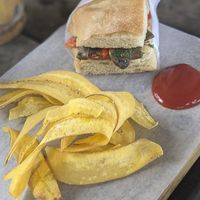 Veggie Toast (without Tsatziki) at Costeno Beach Hostel in Magdalena