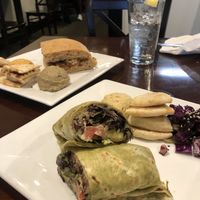 Vegan Reuben and Mediterranean Wrap   at Sunflower Cafe in Fairhope