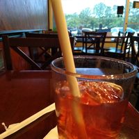 Tea with paper straw! at Sunflower Cafe in Fairhope