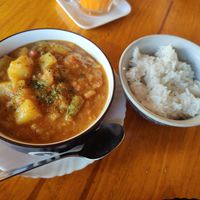 Potato and Eggplant Curry at Salween River Restaurant in Mae Hong Son