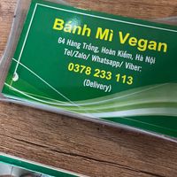 Address at Banh Mi Vegan in Hanoi