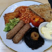 Vegan breakfast (October 2025) at Tesco Cafe in Aberystwyth