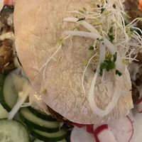 Falafel teller mit salat (the bread is so good and soft)  at Krawummel in Muenster