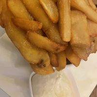 Jumbo fritter and aioli   at Krawummel in Muenster