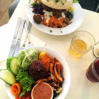 California bowl and the falafel teller  at Krawummel in Muenster
