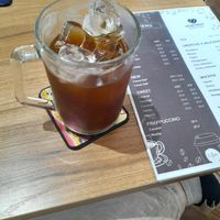 Ice Americano at Heartbeat Coffee Shop in Tashkent