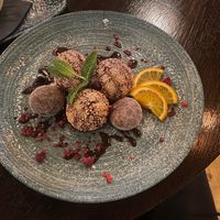 Sesame balls with mochi ice cream  at TO KYO in Ulm