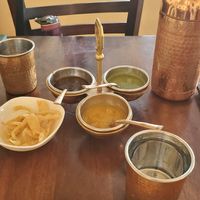 Condiments at Tandoor Indian Restaurant El Coco in Coco