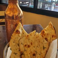 Garlic naan at Tandoor Indian Restaurant El Coco in Coco