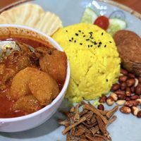 👎🏼 Nasi lemak with curry mutton  at Pure Minded Vegetarian Cafe - Taman Bukit Indah in Johor Bahru