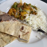 Alo ghobi and lacha paratha  at Tandoori Flame & Indian Grill in Seattle