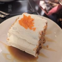 Vegan carrot cake! at Mary's Vegetarian Cafe LLC & BIstro in Berkeley Springs
