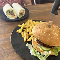 Vegan burger and wrap  at Fascine Cafe 6701  in Carnarvon
