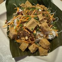 Tofu peanut sauce noodles   at Bentang Bali in Oranjestad