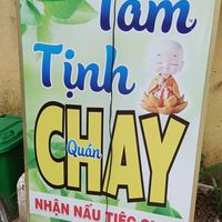 Street sign at Quán Chay Tâm Tịnh in Da Nang