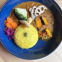 Curry plate  at Cafe Vegan Terrace in Kyoto