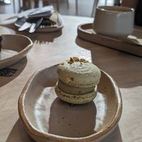 Pistachio macaroon #Veganuary at Angel Cakes - Dubai Hills Park in Dubai