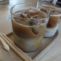 Oat latte #Veganuary at Angel Cakes - Dubai Hills Park in Dubai