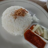 Rice with condiments at Logband Cozy Resto & Bakery in Waisai