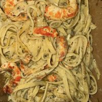 Vegan shrimp Alfredo  at A Lo Vegano in Orlando