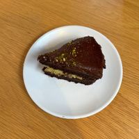 chocolate pistachio cake   at Maya Moon in San Diego