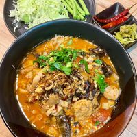 Northern noodle #Veganuary at Pang Home Jung Vegan & Vegetarian Restaurant in Chiang Mai