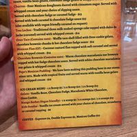 Dessert menu churros and sorbet are vegan only   at Pepe's in Wynnum