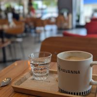 Reliable almond milk latte at Havanna - Trelew in Chubut