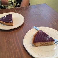 Pie with purple potato at Ageha Relax Cafe in Kobe