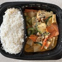 Tofu curry with rice  at Pho King in Poprad