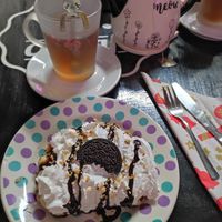 Croffle vegano con thè caldo #Veganuary at Cat Cafè di Chry in Cagliari