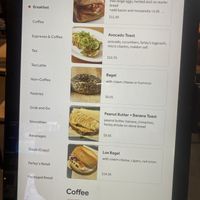 Breakfast Options Can Be Avocado Toast (Check About Bread), Bagel w/Hummus, or PB and Banana minus Honey   at OAK - Farley's Cafe - T2 in Oakland