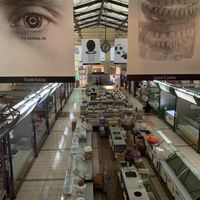 overlooking the indoor market   at Srebrena Skoljka in Sarajevo