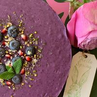 Blueberry lemon cheesecakee  at Home Bakery Suus in Tervuren