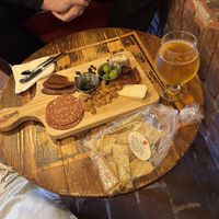 Vegan charcuterie board with crackers from a local businesss  at The Good Life in Solvang