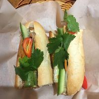 Banh mi with mushrooms and tofu #Veganuary at Banh Mi Ancient Saigon in London